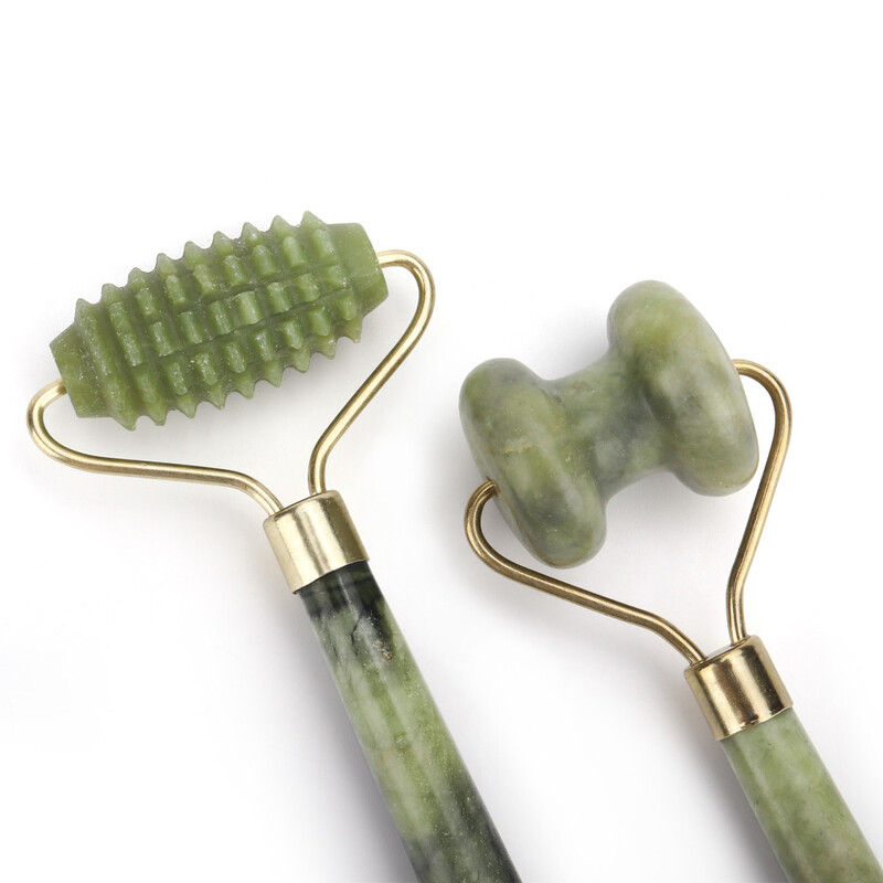 5 tipai Xiu Yu Jade Roller Veido Roller Roller Odos Masažo Roller Veido Masažo Priemonės Senėjimą stabdančios raukšlės viena/dvi galvutė