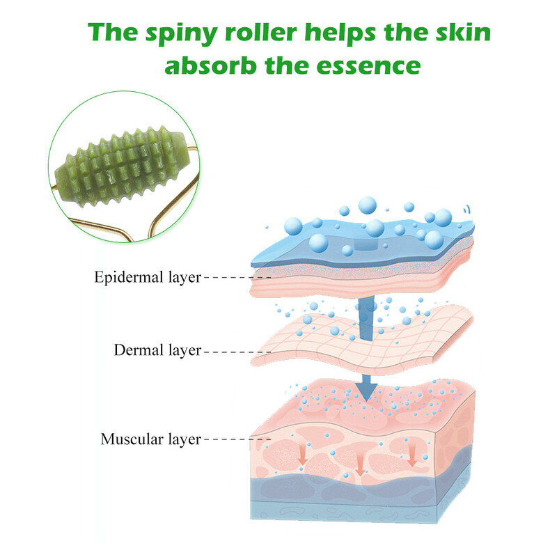 5 tipai Xiu Yu Jade Roller Veido Roller Roller Odos Masažo Roller Veido Masažo Priemonės Senėjimą stabdančios raukšlės viena/dvi galvutė