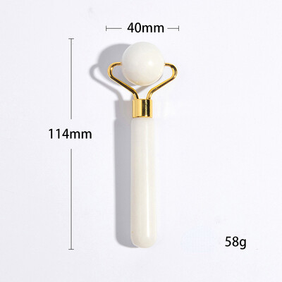 Natūralus nefrito ritininis masažuoklis veidui, kūnui nugarai, pėdų masažo voleliu, veido pakėlimą mažinantis raukšles dvipusis gua sha nefrito akmuo