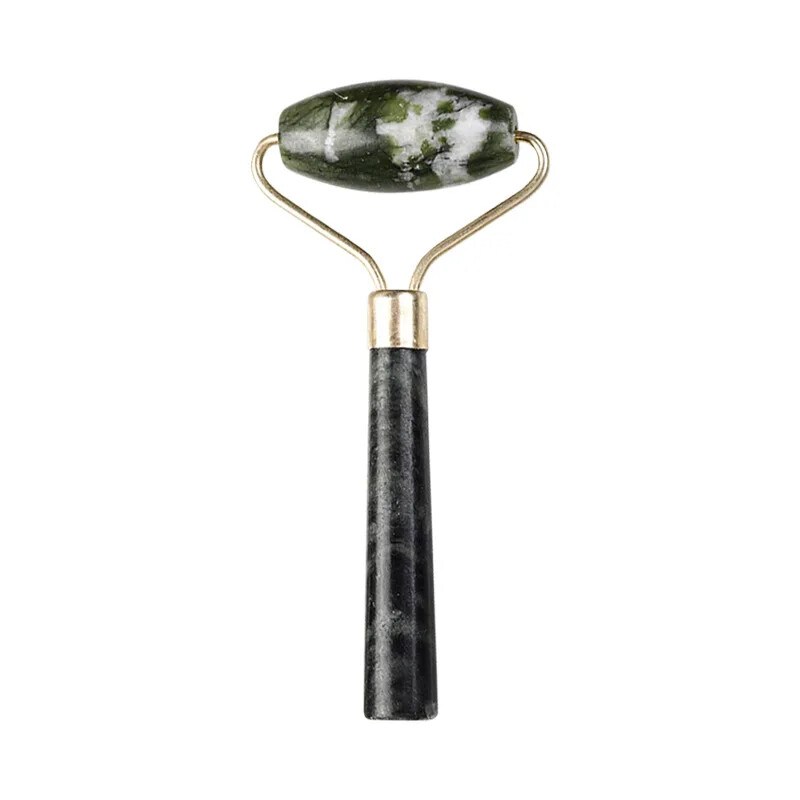 Natūralus veido nefrito ritininis masažuoklis Gua Sha grandiklio rinkinys veido odos priežiūros priemonė Guasha akmens masažas veido kaklo odos raukšlėms