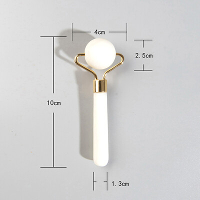 Natūralus nefrito veido voleliu masažuoklis veidui, kaklui, kūnui, akių masažui, stabdantis senėjimą raukšles liekninantis masažo terapijos SPA odos priežiūros įrankis