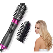 Perie cu aer cald 2 în 1 Pieptene pentru îndreptarea părului Perie profesională cu aer cald multifuncțional ceramică cu ioni negativi