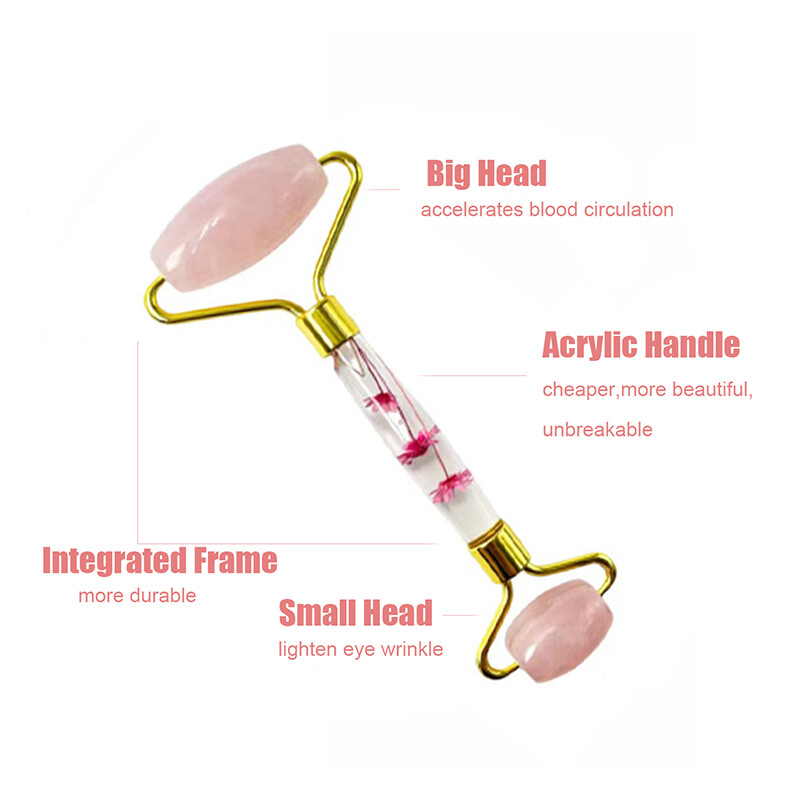 Natūralus raukšles stabdantis nefrito ritininis masažuoklis veido grožiui Veido pakėlimas masažo volelis Guasha Board odos priežiūros priemonės