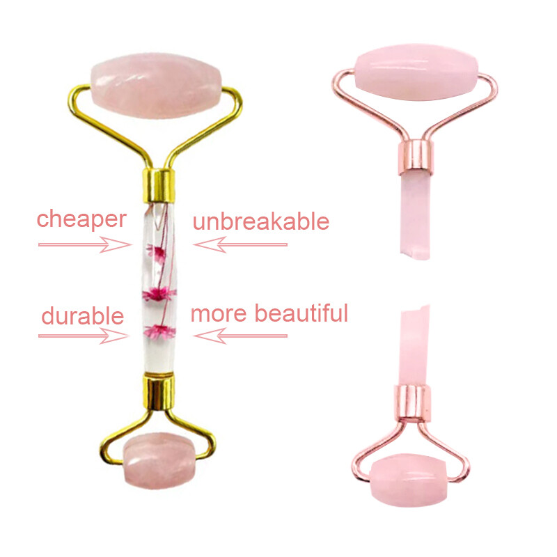 Natūralus raukšles stabdantis nefrito ritininis masažuoklis veido grožiui Veido pakėlimas masažo volelis Guasha Board odos priežiūros priemonės