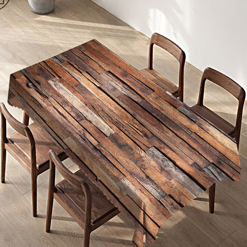 Față de masă din imitație de lemn pentru birou și masă impermeabilă și rezistentă la uzură