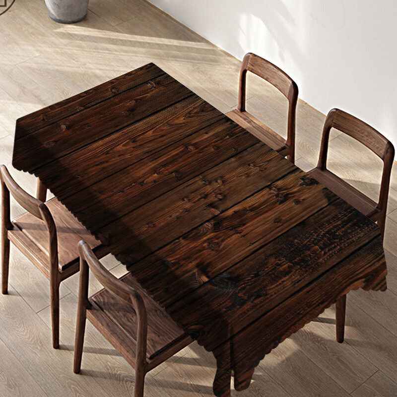 Față de masă din imitație de lemn pentru birou și masă impermeabilă și rezistentă la uzură