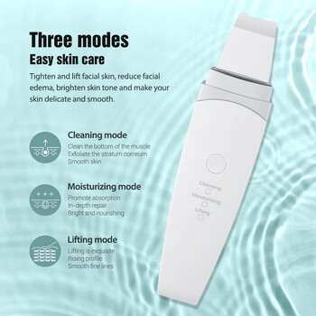 Skin Scrubber Ultrasonic Skin Scrubber Vibration Micro-Current Remover Facial Scrubber Shovel Clean Peeling Facial Lifting Machine