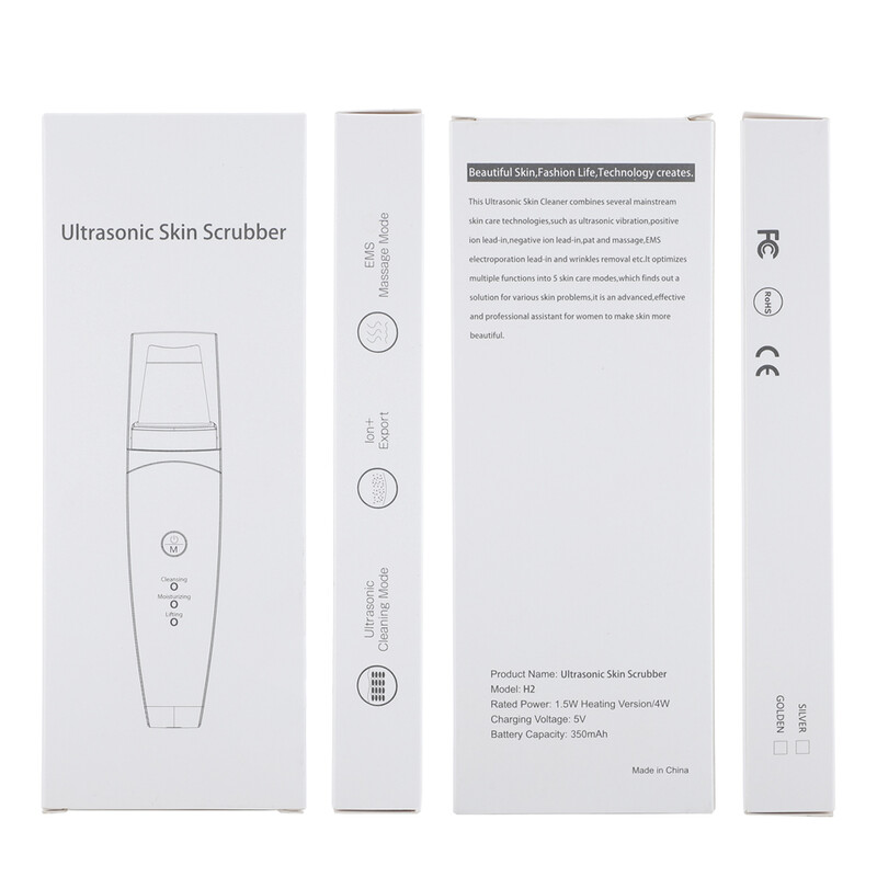 Ultrahangos bőrradír vibrációs mikroáramú mitesszer eltávolító arcradír lapát Clean Peeling arc lifting gép