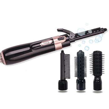 Flat Iron Electric 4 σε 1 χτένα Ένα βήμα πιστολάκι μαλλιών και όγκος Fast Hair Iightener Βούρτσα ζεστού αέρα