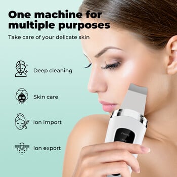 Skin Skin Scrubber Ultrasonic Facial Skin Remover Vibration Blackhead Device Care Face Lifting Συσκευή καθαρισμού πόρων Deep Cleaner Λεύκανση φτυαριών