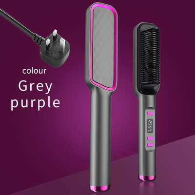 Elektrinės karštos šukos daugiafunkcinis tiesių plaukų tiesinimo šukos neigiamų jonų nuo nuplikimo formavimo įrankio tiesinimo šepetys