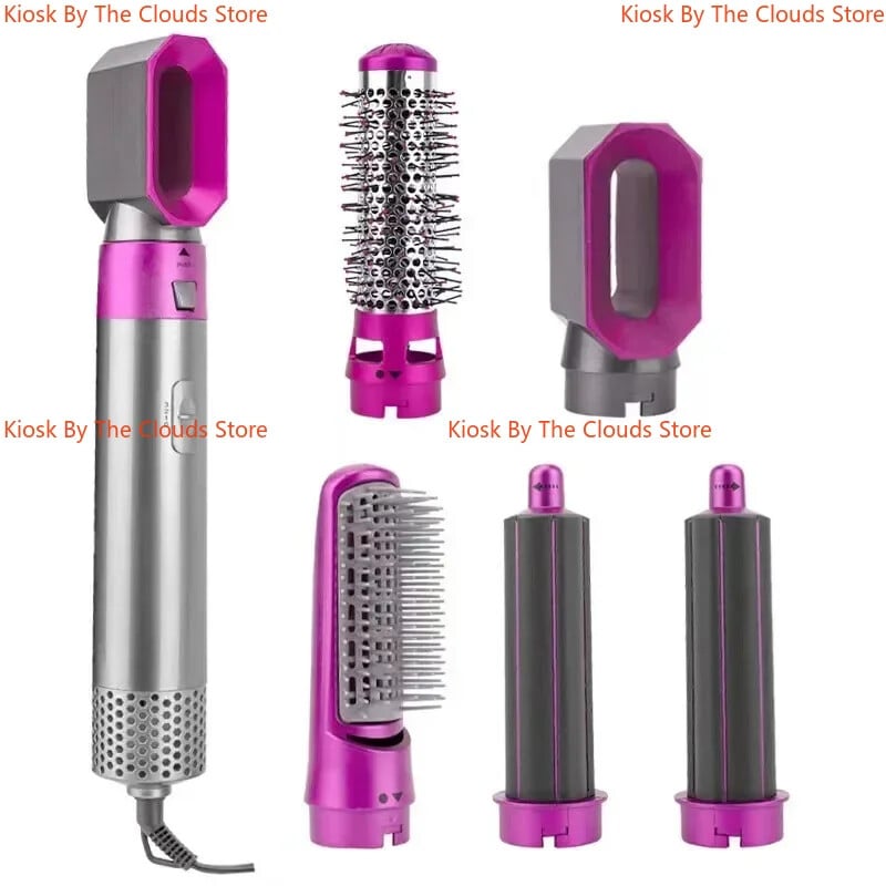 Professional Air Hair Styler 5 în 1 cu zgomot redus Ondularea părului Îndreptare Uscarea părului 1000W Perii cu aer cald