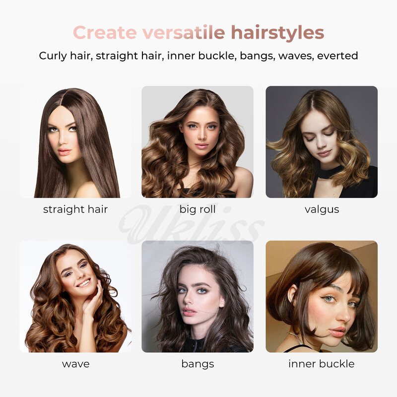 Terminis šepetys šildomas garbanojimo geležies šepetys 32 mm apvalus šepetys Keraminis plaukų suktukas apimtį suteikiantis šepetėlis tiesinantis garbanojimo šukos