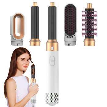 Νέο πιστολάκι μαλλιών Multi Hair Styler 5 σε 1 Σίδερο για μπούκλες ισιωτικό μαλλιών με βούρτσα μαλλιών Στεγνωτήρας μαλλιών για πιστολάκι μαλλιών Multi Styler