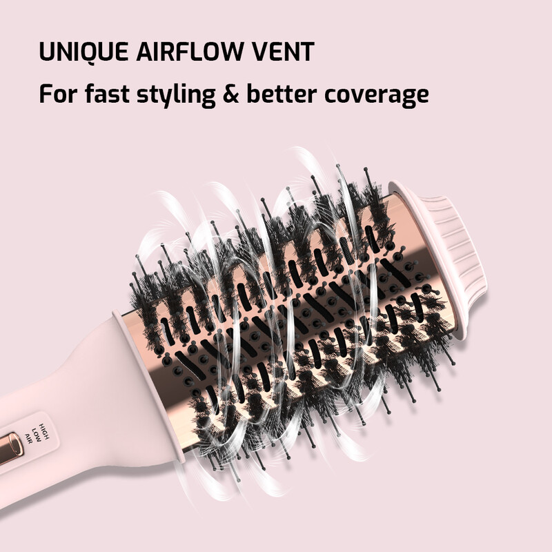 LISARPO Professional Blowout plaukų džiovintuvo šepečių džiovintuvas ir Volumize karšto oro šepetys moterims garbanojimo lygintuvai Styler elektriniai šepečiai