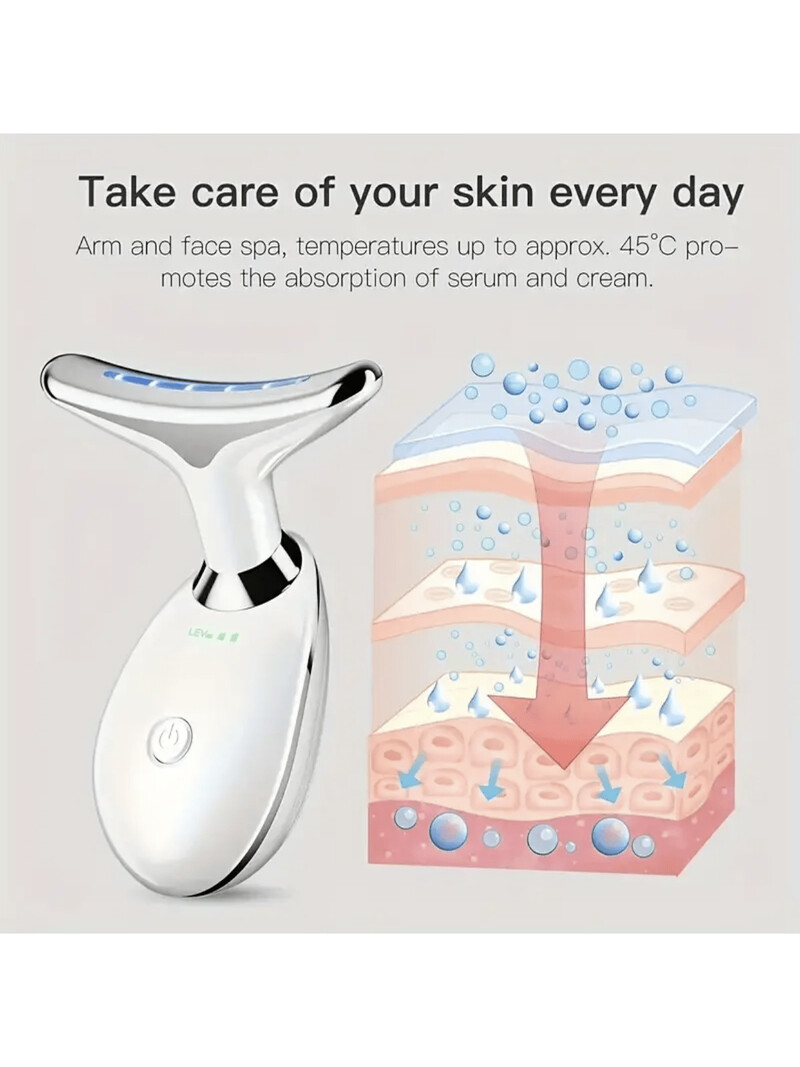 Raudonos šviesos terapija kaklui Veidui Grožio masažo įrankiai Dvigubo smakro vibracinis masažas skirtas odos priežiūrai