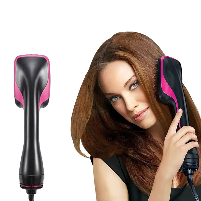 Profesionalus 2 viename elektrinis plaukų džiovintuvo šepečiai tiesintuvo laikiklis karšto formavimo pūstuvo šukos