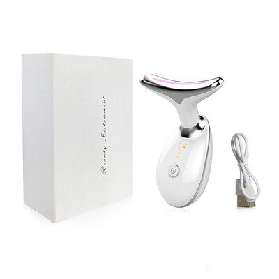 Neck Face Lifting Masszírozó EMS Skin Tighten Device 3 Color Light LED Photon Therapy Nyak ránctalanító ES-1081 Beauty Tools