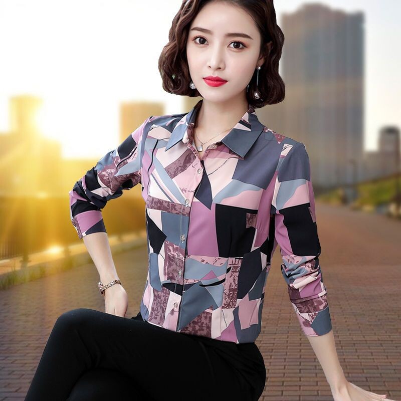 2024 m. pavasario naujo stiliaus moteriški marškiniai ilgomis rankovėmis Moteriški marškiniai korėjietiško stiliaus universalūs šoniniai ir aksominiai apatiniai marškinėliai