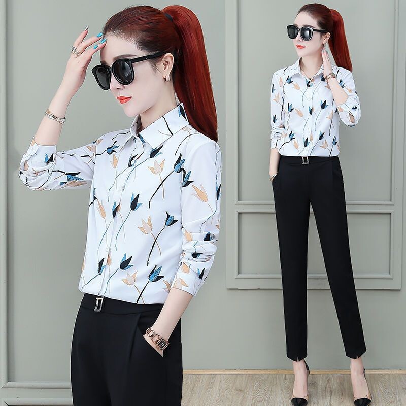 2024 m. pavasario naujo stiliaus moteriški marškiniai ilgomis rankovėmis Moteriški marškiniai korėjietiško stiliaus universalūs šoniniai ir aksominiai apatiniai marškinėliai