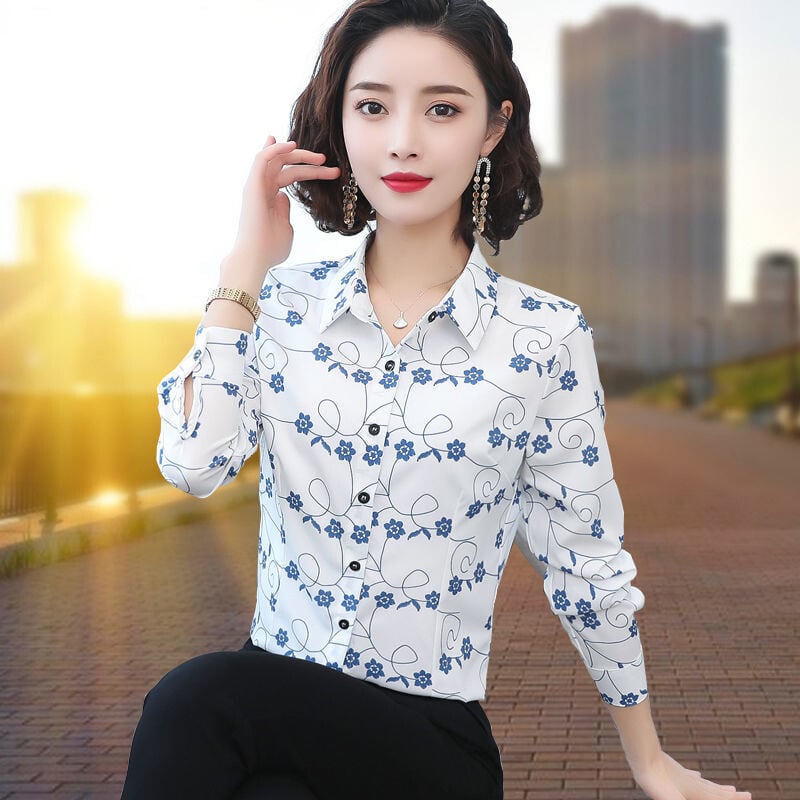 2024 m. pavasario naujo stiliaus moteriški marškiniai ilgomis rankovėmis Moteriški marškiniai korėjietiško stiliaus universalūs šoniniai ir aksominiai apatiniai marškinėliai