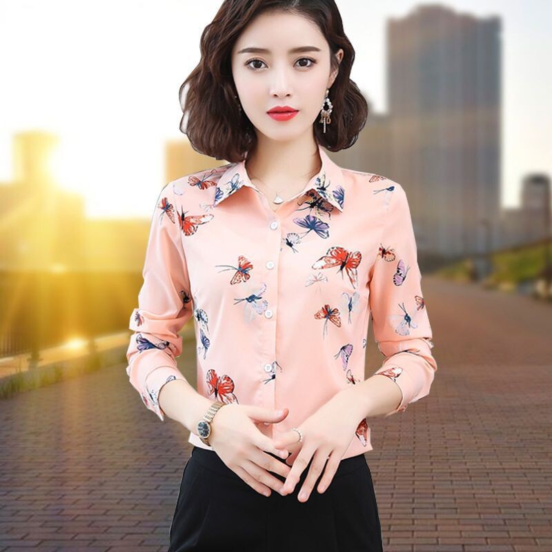 2024 m. pavasario naujo stiliaus moteriški marškiniai ilgomis rankovėmis Moteriški marškiniai korėjietiško stiliaus universalūs šoniniai ir aksominiai apatiniai marškinėliai