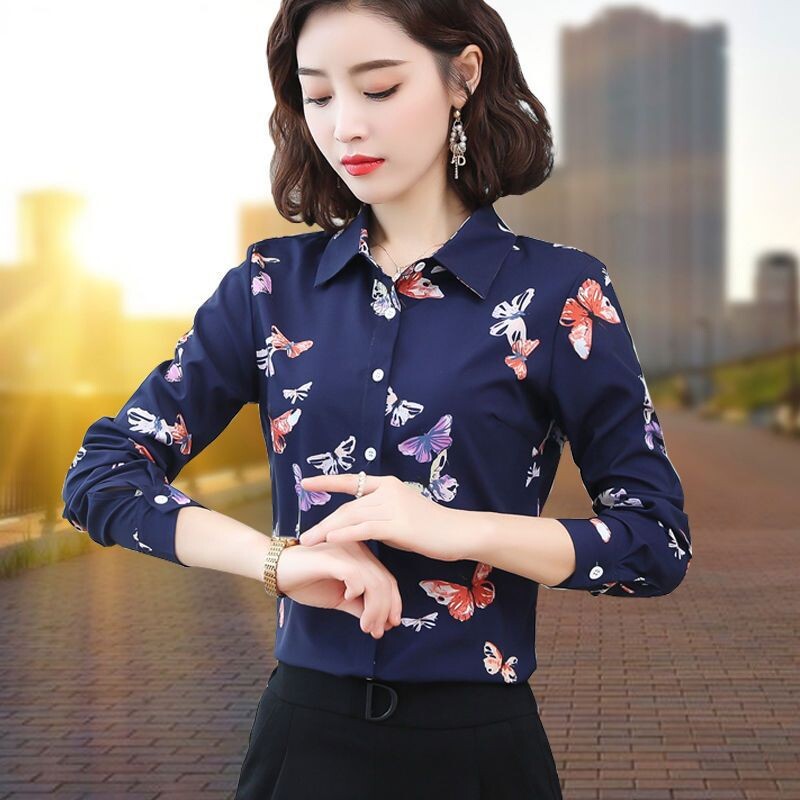 2024 m. pavasario naujo stiliaus moteriški marškiniai ilgomis rankovėmis Moteriški marškiniai korėjietiško stiliaus universalūs šoniniai ir aksominiai apatiniai marškinėliai