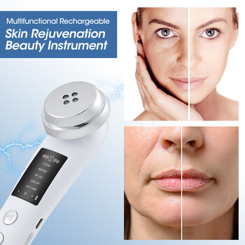 Συσκευές ανόρθωσης προσώπου 5 σε 1 EMS RF Microcurrent Skin Rejuvenation Facial Massager Light Therapy Anti Aging Wrinkle Beauty Aparat