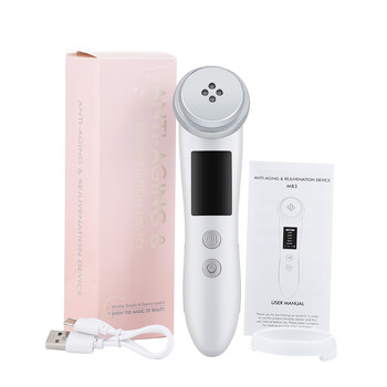 Συσκευές ανόρθωσης προσώπου 5 σε 1 EMS RF Microcurrent Skin Rejuvenation Facial Massager Light Therapy Anti Aging Wrinkle Beauty Aparat