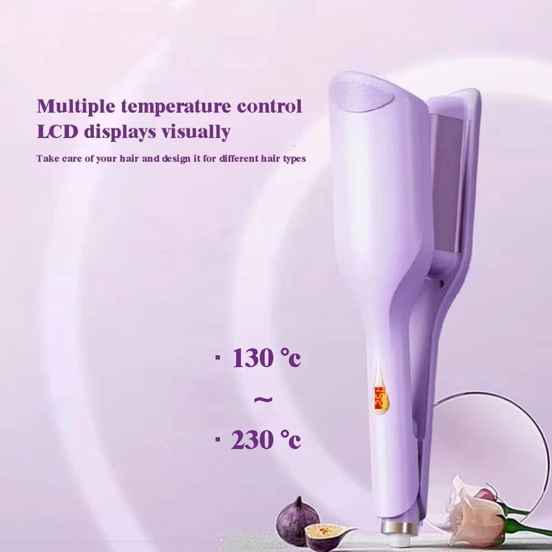 36 mm gilios bangos elektrinis kiaušinių ritininis garbanojimo geležies skystųjų kristalų ekranas Garbanojimo įrankis Ilgalaikis stilius prancūziškas bangavimas formavimo lazdelės įrankiai