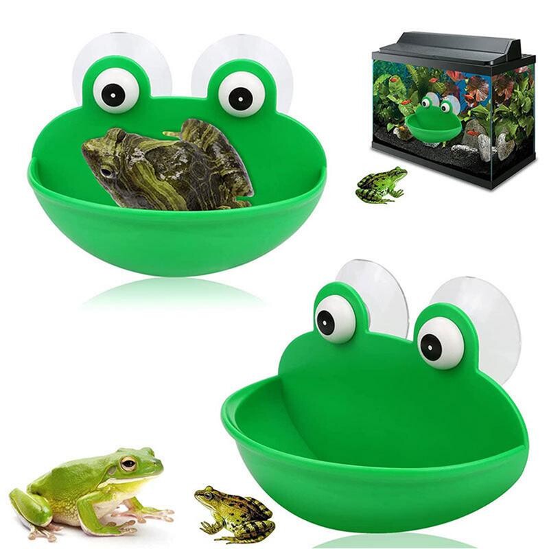 Frog Habitat Cute Frog Shaped on Wall-Mounted Tank Decor for Frog Cute Frog Terrarium Decor Fish Tank Tree Frog Habitat For