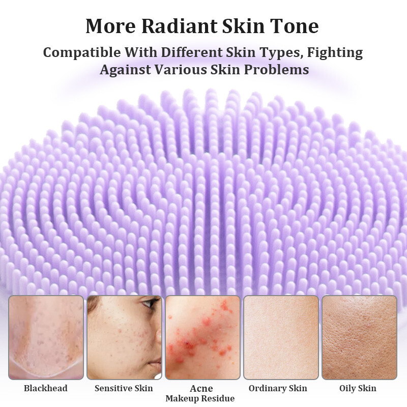 Perie de curățare a feței rezistentă la apă Sonic pentru bărbați și femei Perie electrică de curățare exfoliantă reîncărcabilă pentru curățarea feței