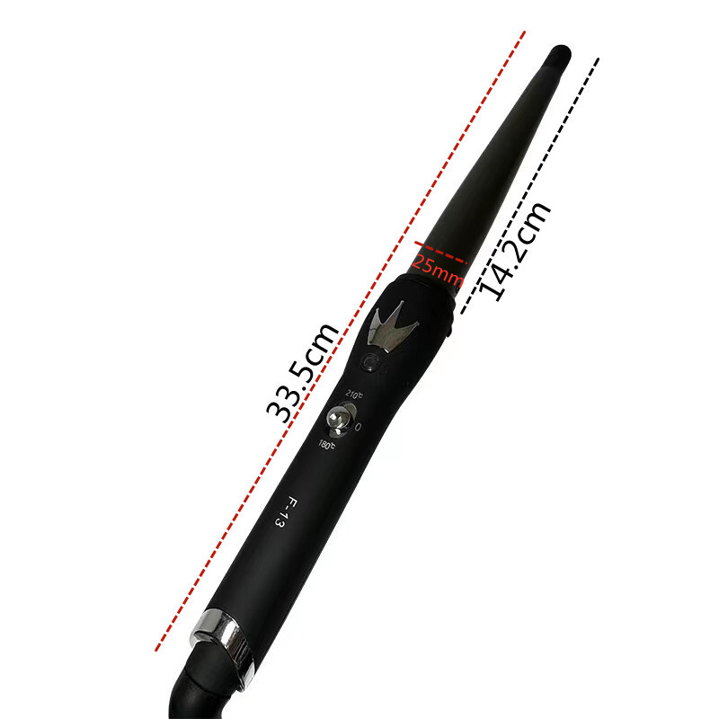 Rizadores De Cabello Curlers Conical Curling Iron Single Tube Ceramic Glaze Pear Flower Cone Electric Hair Curly : 110-240 - V