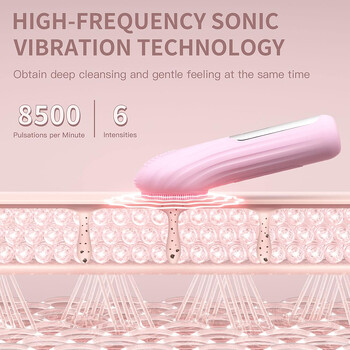 Sonic Waterproof Facial Cleansing Brush Rechargeable Scrubber Exfoliating Vibrating Deep Clean Face Cleaner Skin Care Tool