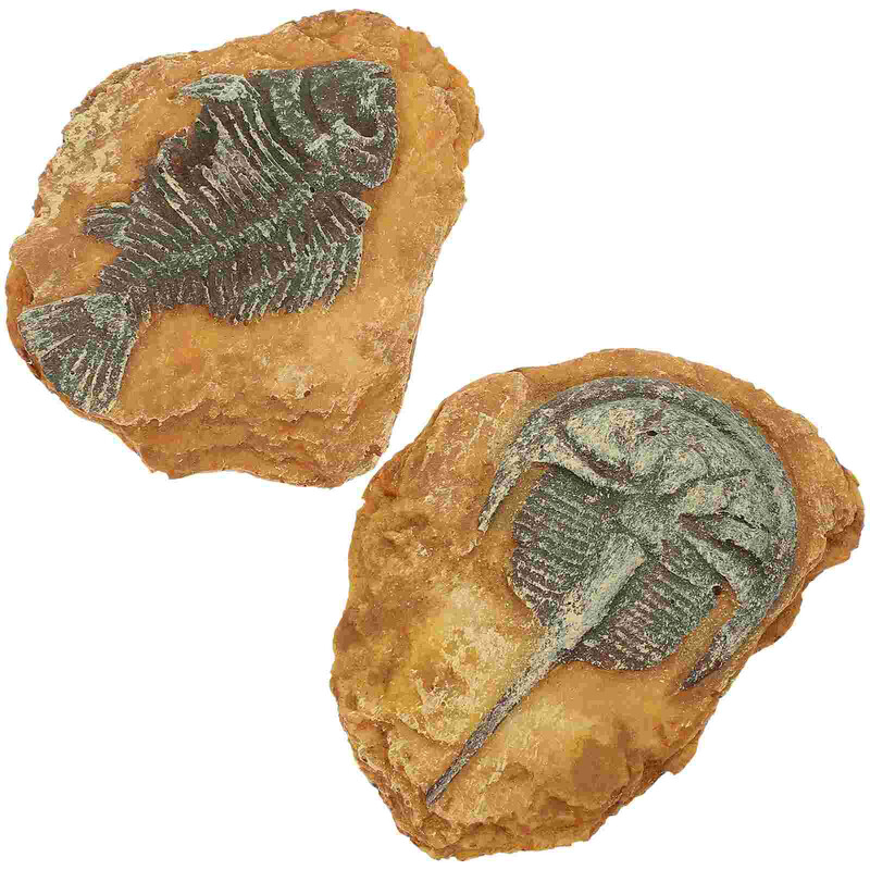 2 vnt Gecko imituotos dervos iškastinio terariumo leopardo bako priedai Roplių žaislų roplių dekorai, skirti mažų naminių gyvačių kraštovaizdžiui