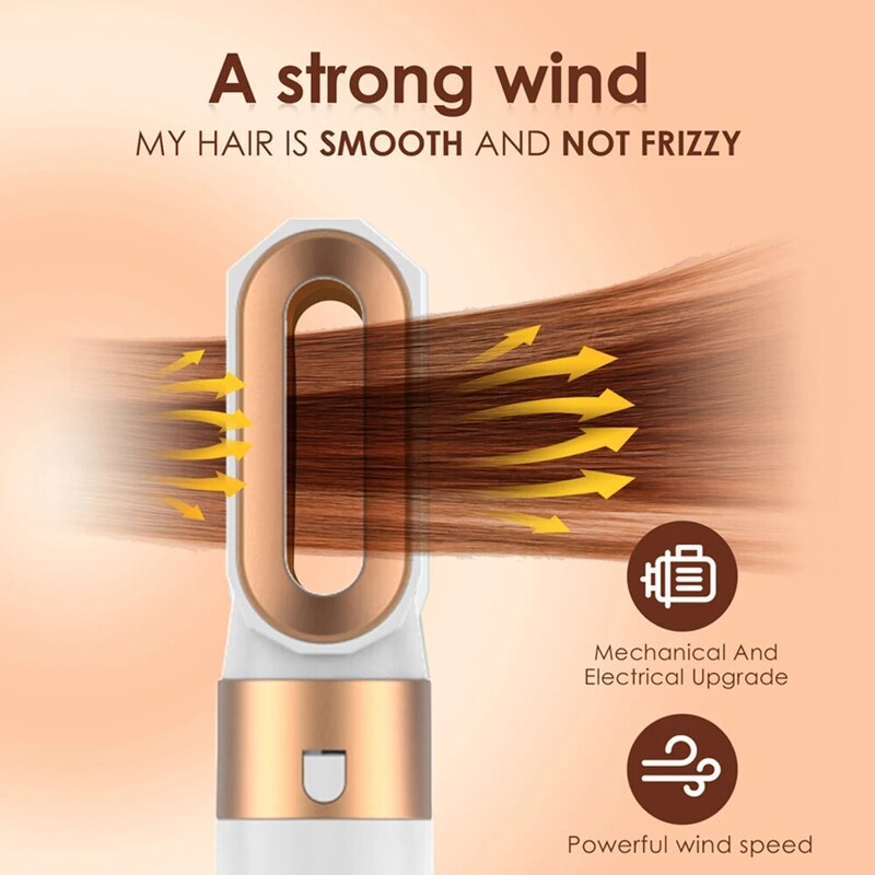 Professional Air Hair Styler 5 în 1 cu zgomot redus Ondularea părului Îndreptare Uscarea părului 1000W Perii cu aer cald