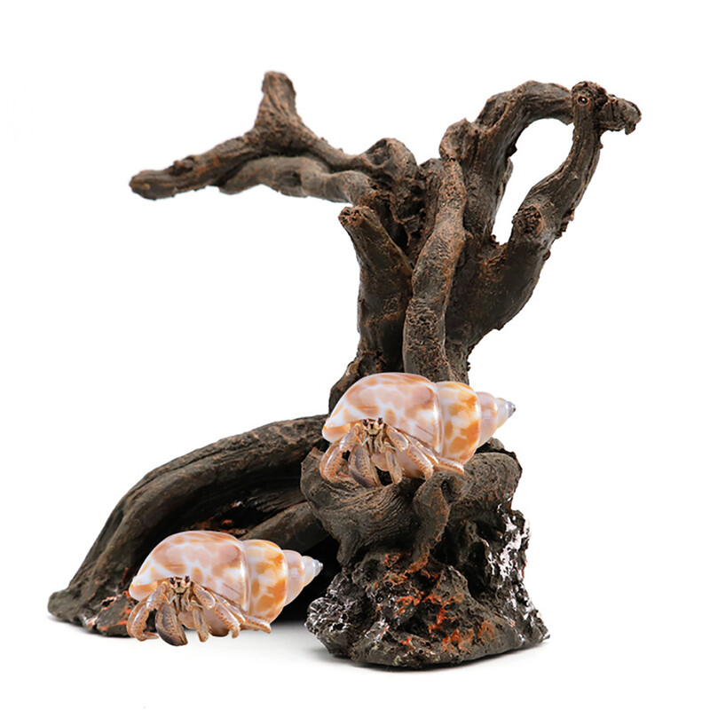 Nauja žuvelė rezervuaro dekoravimui Akvariumo slėptuvė, medžio kamieno slėptuvė Mažos žuvelės Betta House dervos šaknų dreifuojančio medžio ornamentas