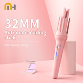 Αυτόματο σίδερο για μπούκλες 32 mm Big Roll Κεραμικό μπουκλάκι μαλλιών 4 ταχυτήτων ρυθμιζόμενο γρήγορη θέρμανση Εργαλεία στυλ μόδας