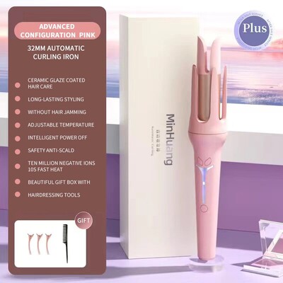 Αυτόματο σίδερο για μπούκλες 32 mm Big Roll Κεραμικό μπουκλάκι μαλλιών 4 ταχυτήτων ρυθμιζόμενο γρήγορη θέρμανση Εργαλεία στυλ μόδας