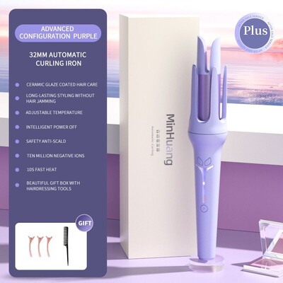 Αυτόματο σίδερο για μπούκλες 32 mm Big Roll Κεραμικό μπουκλάκι μαλλιών 4 ταχυτήτων ρυθμιζόμενο γρήγορη θέρμανση Εργαλεία στυλ μόδας