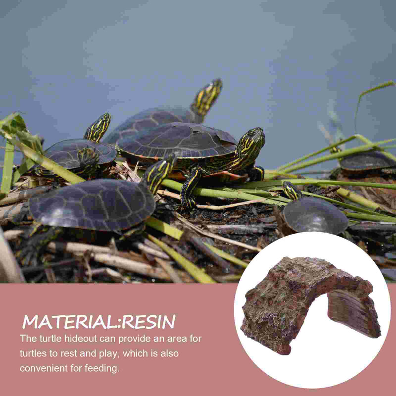 Τρύπα κρυψών ερπετών Θέση καταφύγιο Σπήλαιο Χελώνα Ενδιαίτημα Ρητίνη Δεξαμενή Βάτραχος Terrarium Αξεσουάρ Κρησφύγετο