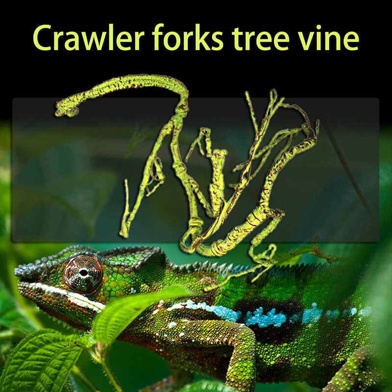 1PC piese flexibile de rezervor agățate pentru șopârlă Gecko Broață șarpe reptile plante pliabile junglă alpinism viță de vie ramuri terariu