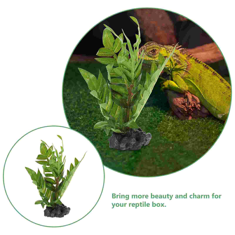 Plante de terariu Decor de reptile Accesorii pentru rezervor de șopârlă Habitate Acvariu artificial fals pentru reptile Animale