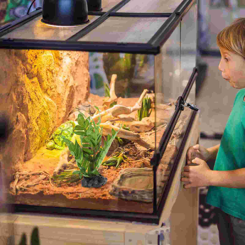 Plante de terariu Decor de reptile Accesorii pentru rezervor de șopârlă Habitate Acvariu artificial fals pentru reptile Animale