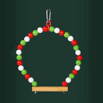 Naturaalsest puidust jõululindude kiiged mänguasjad Rippuvad närimismänguasjad väikeloomadele Lemmiklind Papagoid Pojeng Kockatiel Ronimismänguasjad