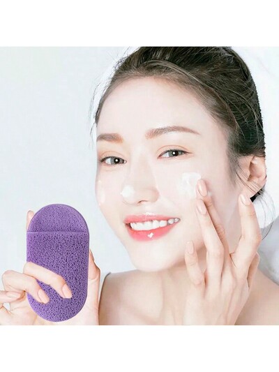 1 ks Prírodná exfoliačná čistiaca špongia na tvár, odstraňovanie čiernych bodiek, hĺbkové čistenie, odličovač, penová špongia na čistenie tváre
