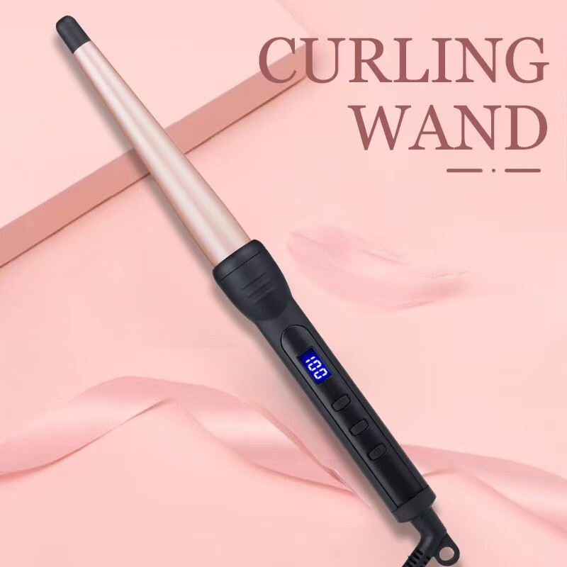 Fer à friser professionalnel en céramique, outils de mise en plis, ondulation des cheveux, cône de fleur de formage, bigoudi élect
