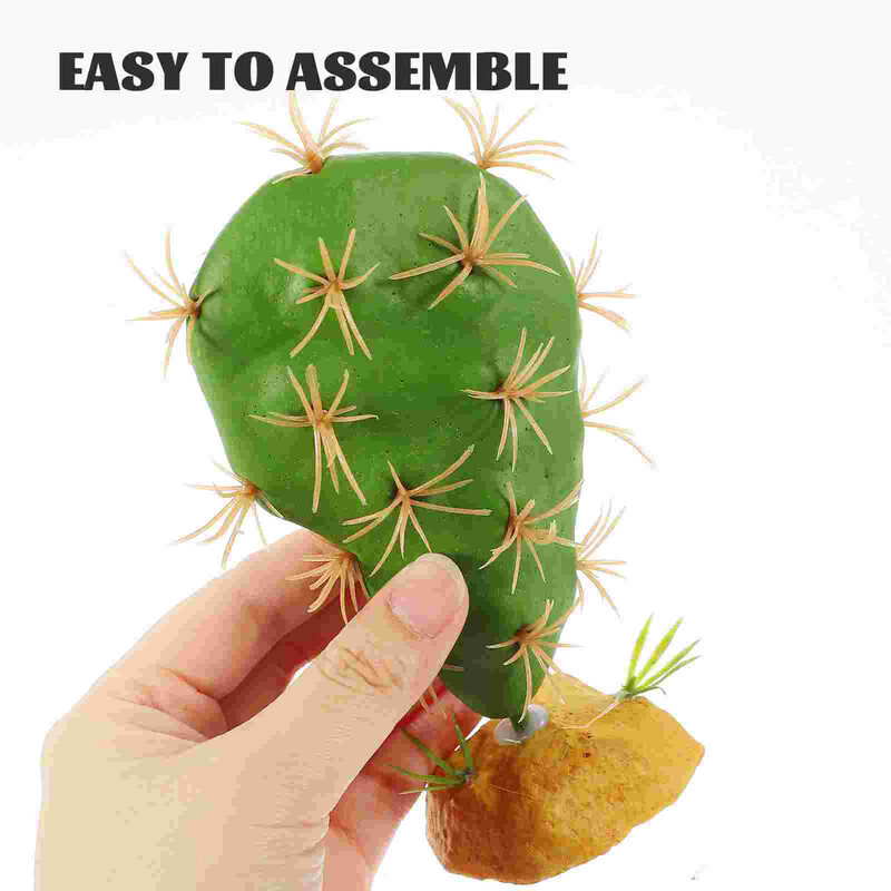 Roplių terariumo aksesuarai Gyvūnai Dirbtiniai Augalai Padirbti ropliams Buveinių dekoras Netikri kaktusai Sultingi buveiniai