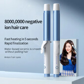 Περιστρεφόμενο σίδερο για μπούκλες 25/28/32 χιλιοστά Μαλλιά για μπούκλες για γυναίκες Επαγγελματικό κεραμικό εργαλείο για μπούκλες ρυθμιζόμενης θερμοκρασίας Εργαλείο styling μαλλιών