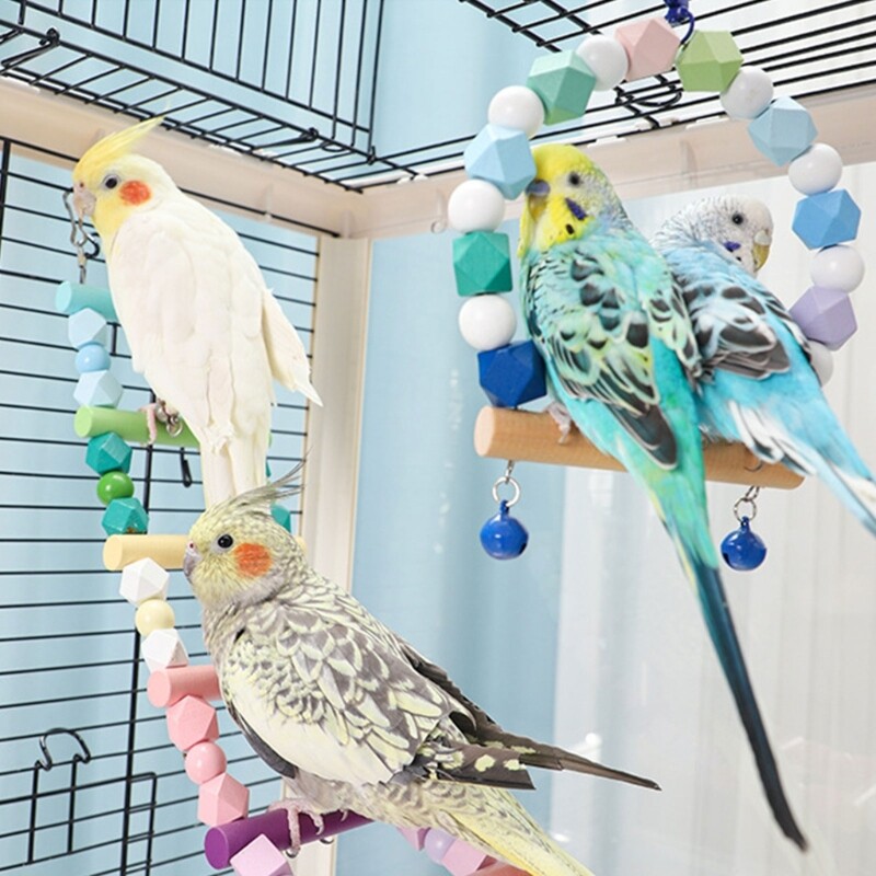 Paraketai Ešeriai Paukščių narvelio kopėčios Žaislas Papūgos Sūpynės Žaislas Paukščių narvelis Žaidimų stovas Papūgėlytės Kabantys kopėčios narvas kramtomasis žaislas